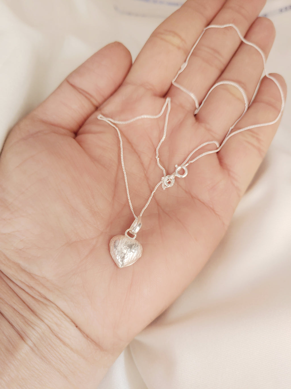Timeless Heart Pendant Minimalistic 92.5 Silver Necklace