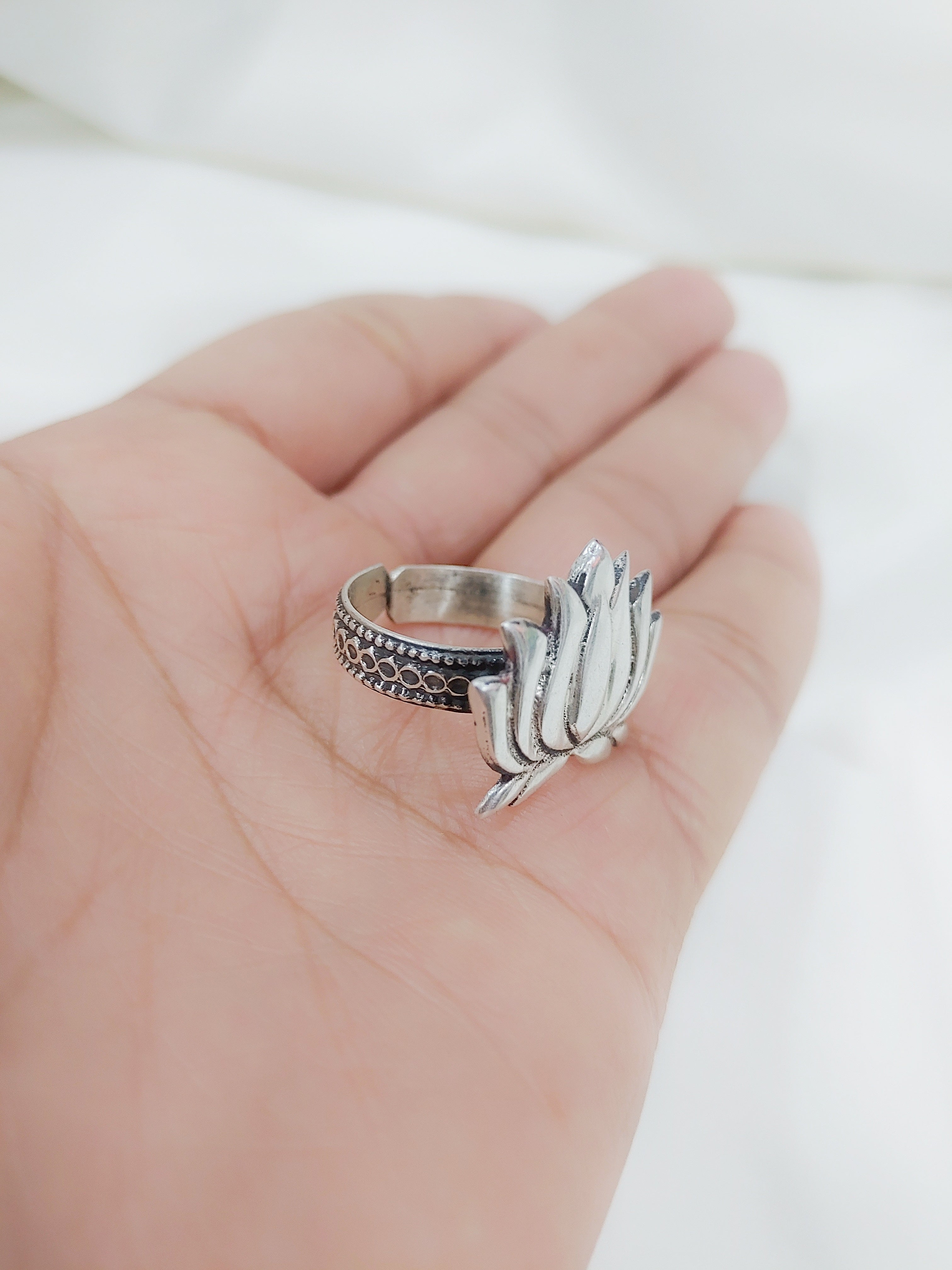 Kamalika Traditional 92.5 Silver Adjustable Ring