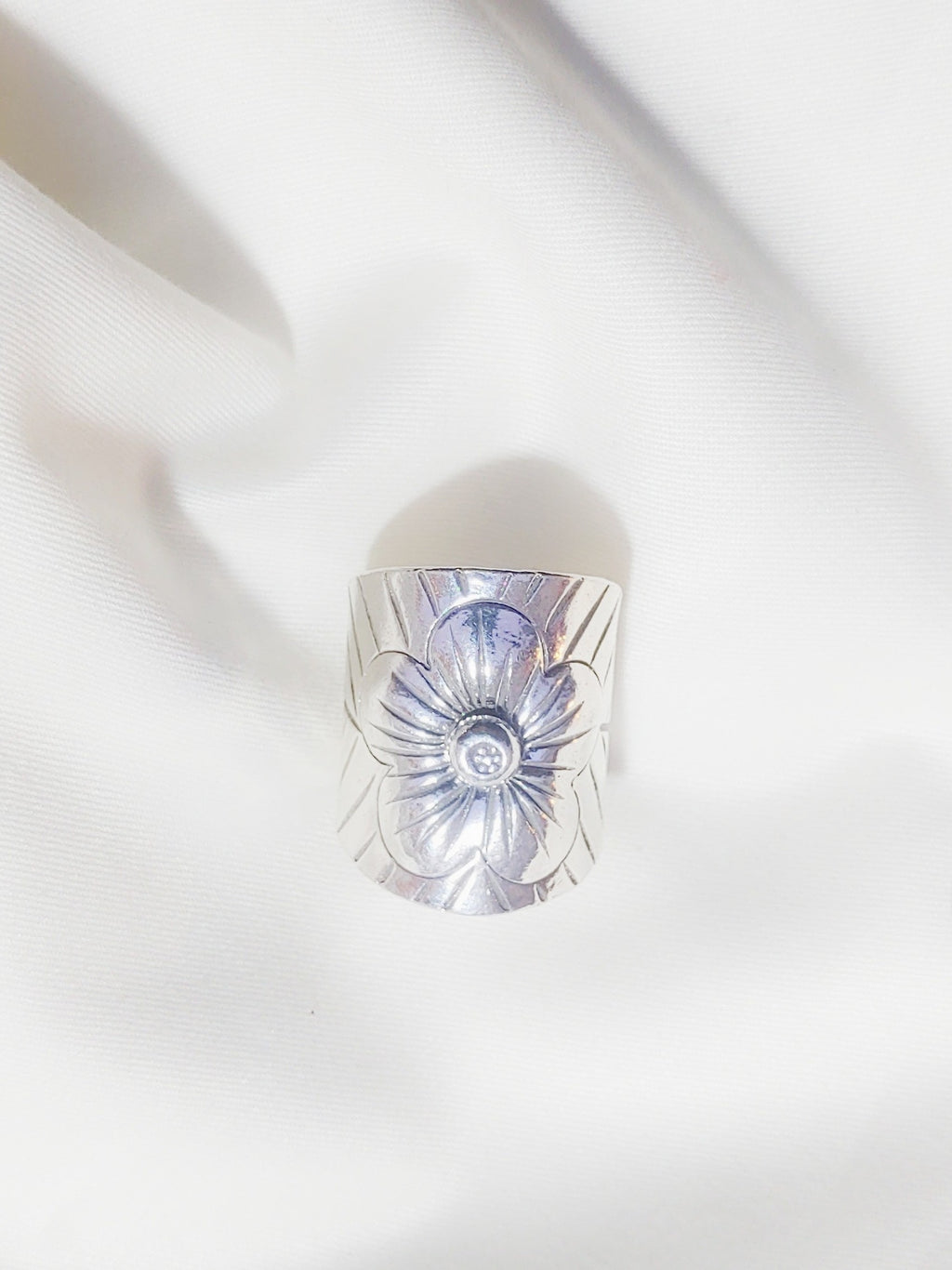 Bloom Crest Traditional 92.5 Silver Adjustable Ring