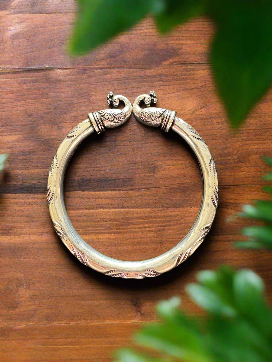 Antique Silver Peacock Bracelet