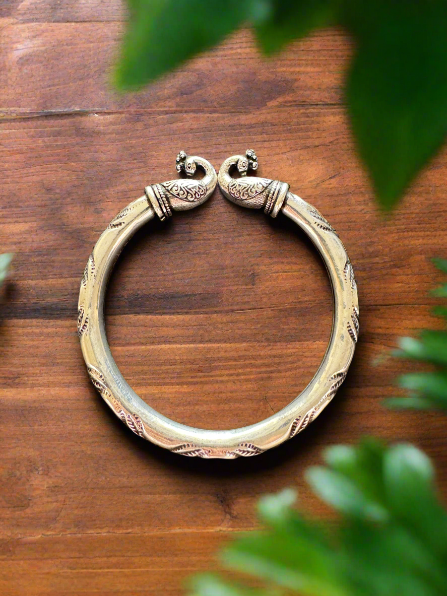 Antique 92.5 Silver Peacock Bracelet