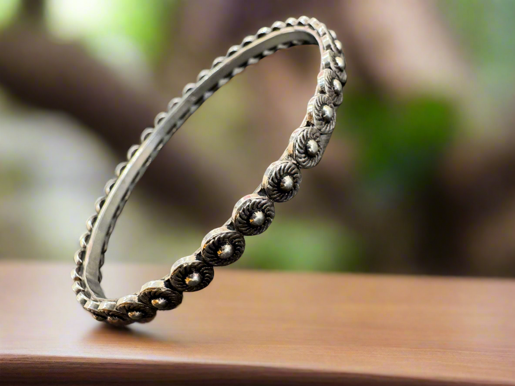 92.5 Silver Antique Design Bangle