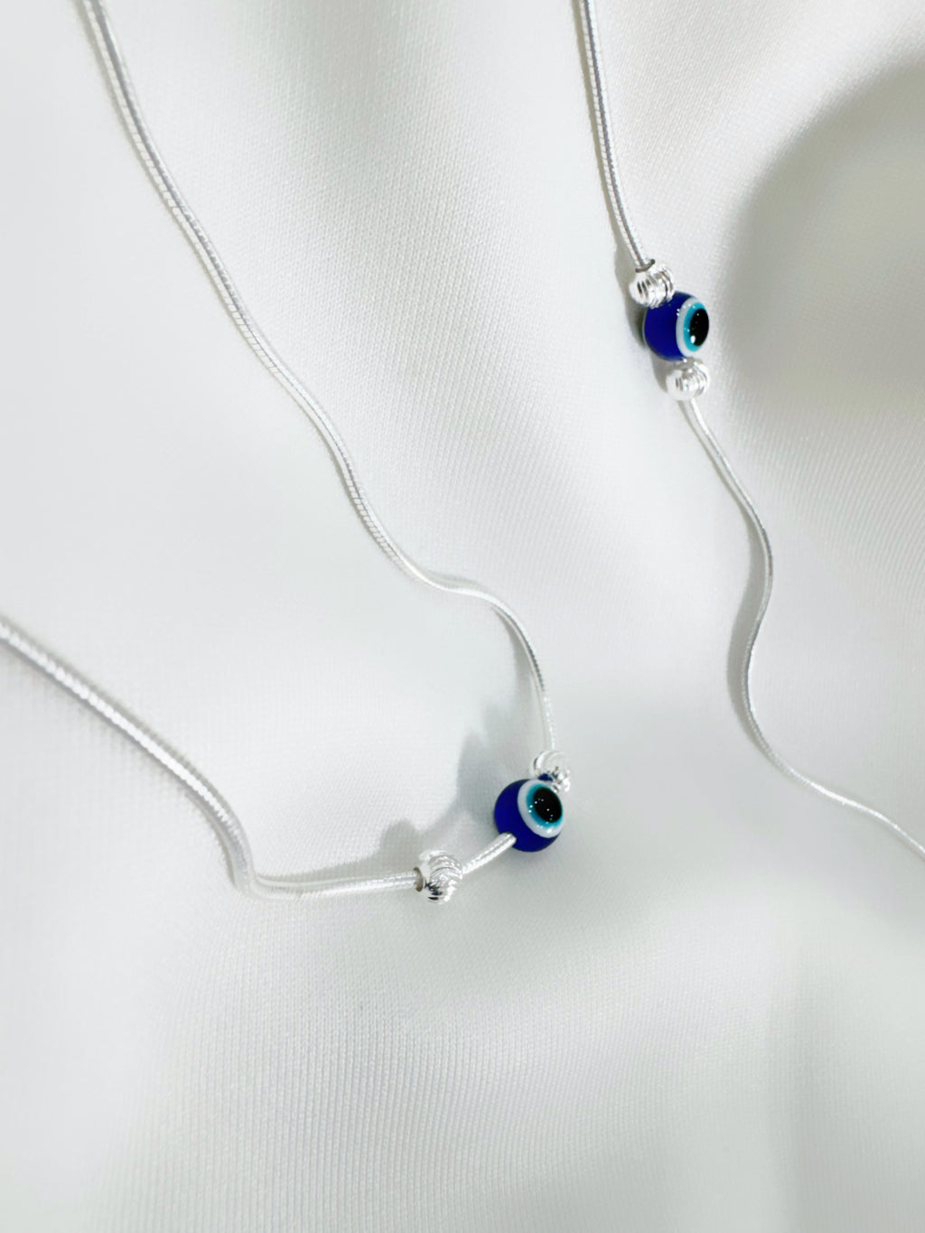 Evil Eye 92.5 Lightweight Silver Anklet