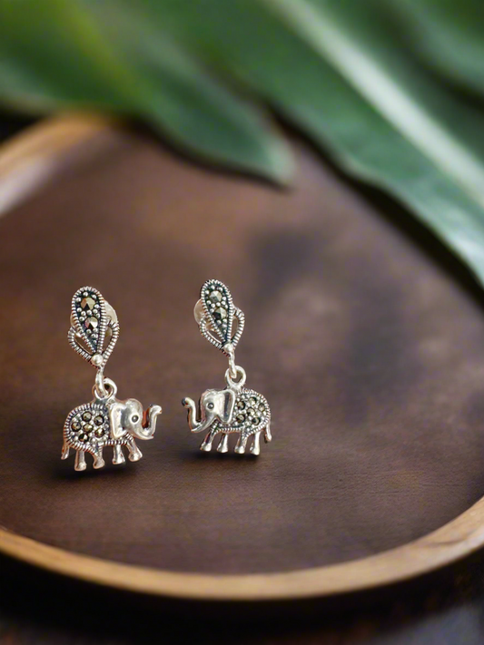 Hasti Marcasite 92.5 Silver Earrings