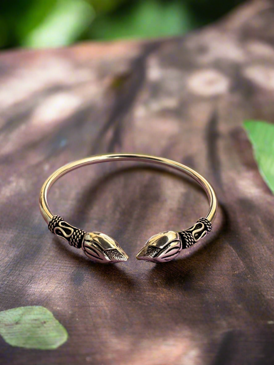 92.5 Antique Silver Lotus Bracelet