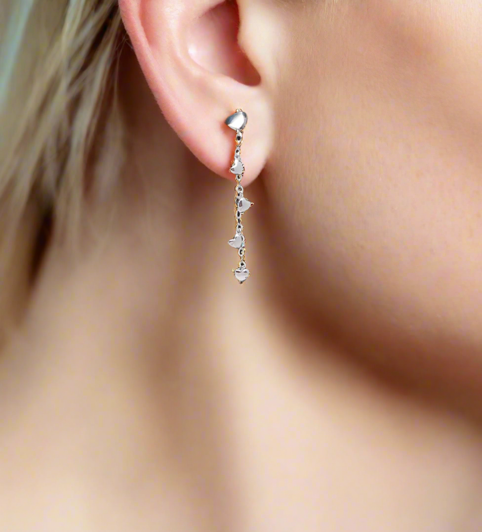 Silver 92.5 Little Hearts Earrings