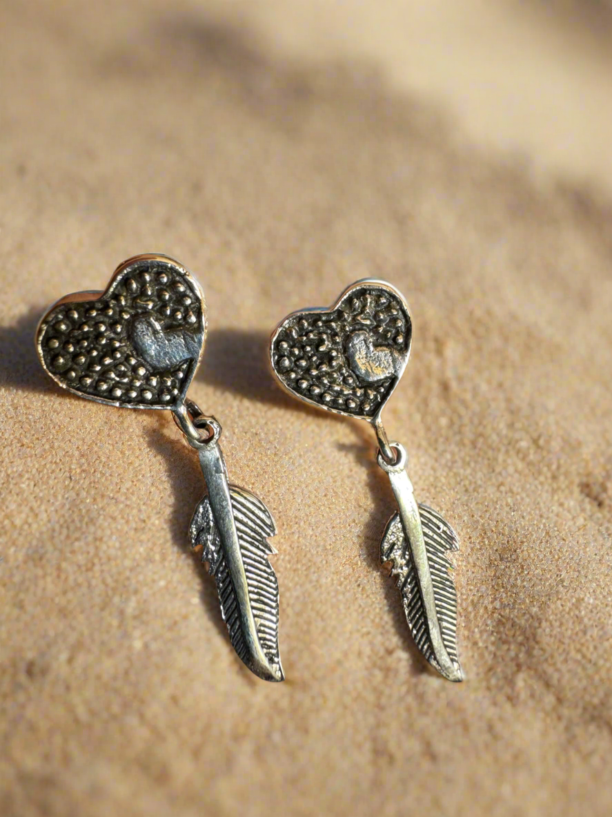 Silver Heart Earrings