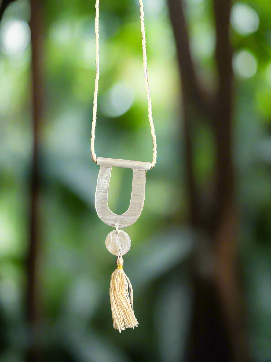 Silver 92.5 Brown Beads Pendant with Chain Necklace