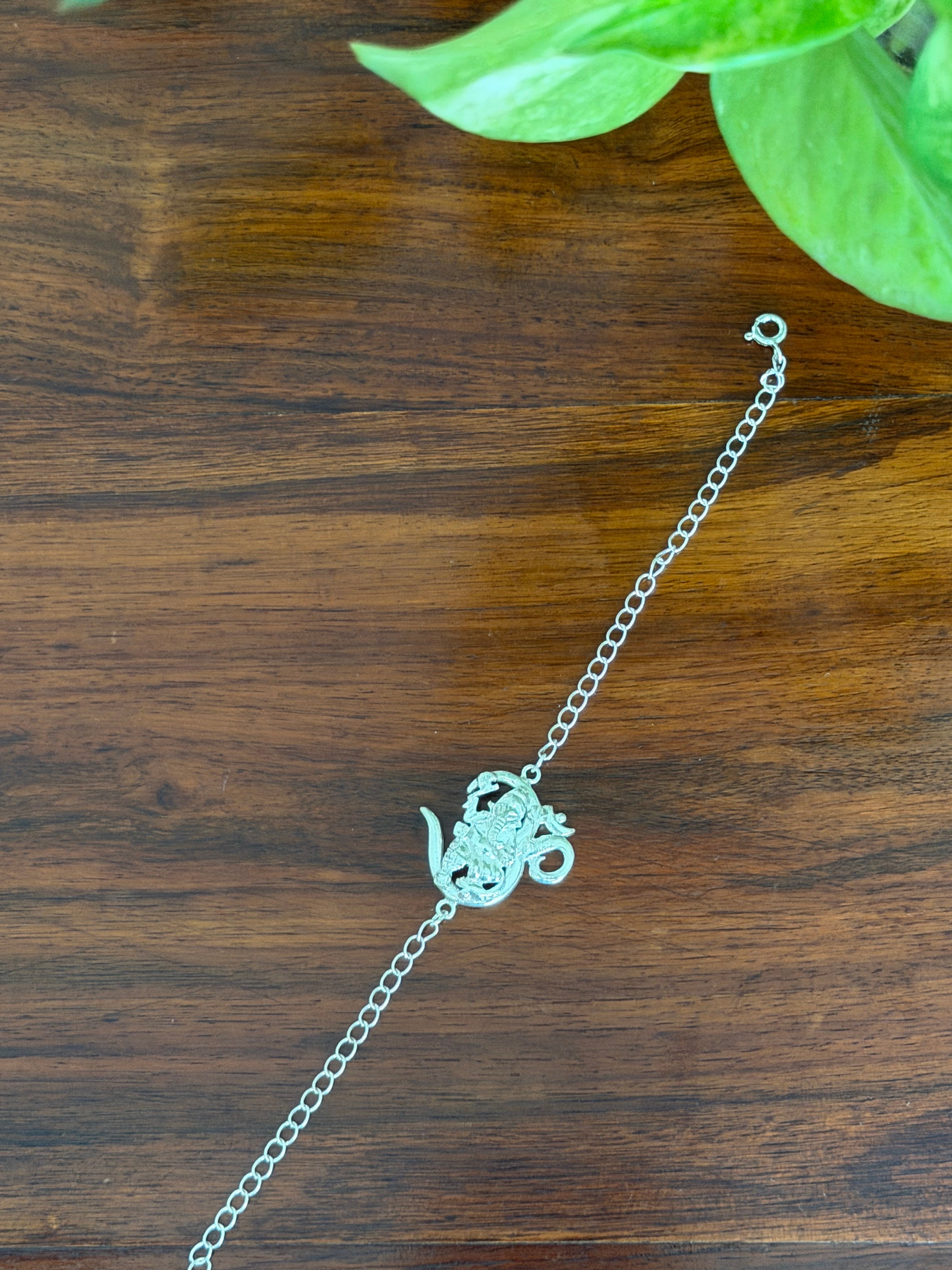 OM Ganesha Bracelet Rakhi - Hancrafted 925 Silver