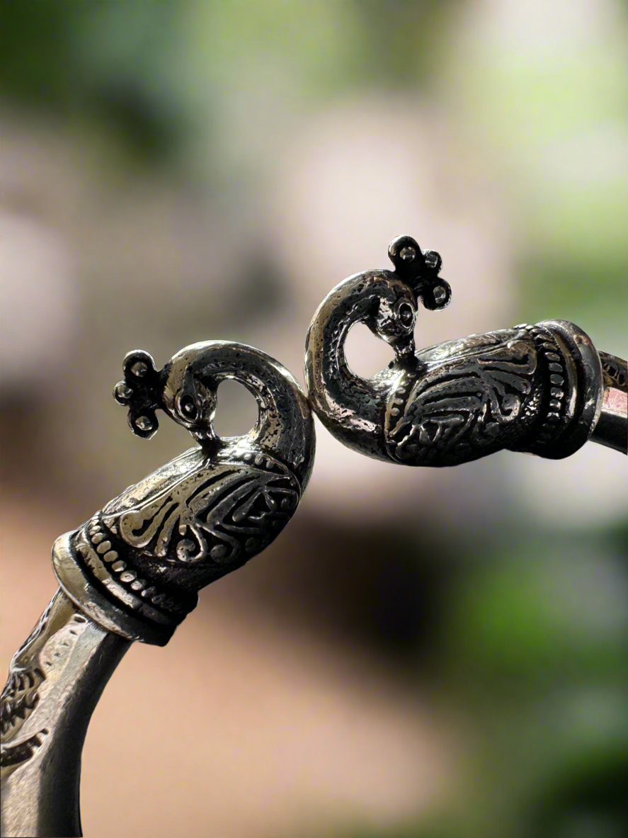 Antique Silver Peacock Bracelet