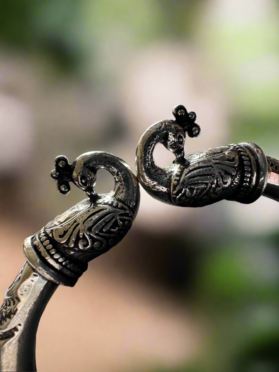 Antique 92.5 Silver Peacock Bracelet
