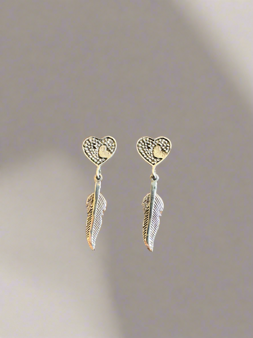 Silver Heart Earrings