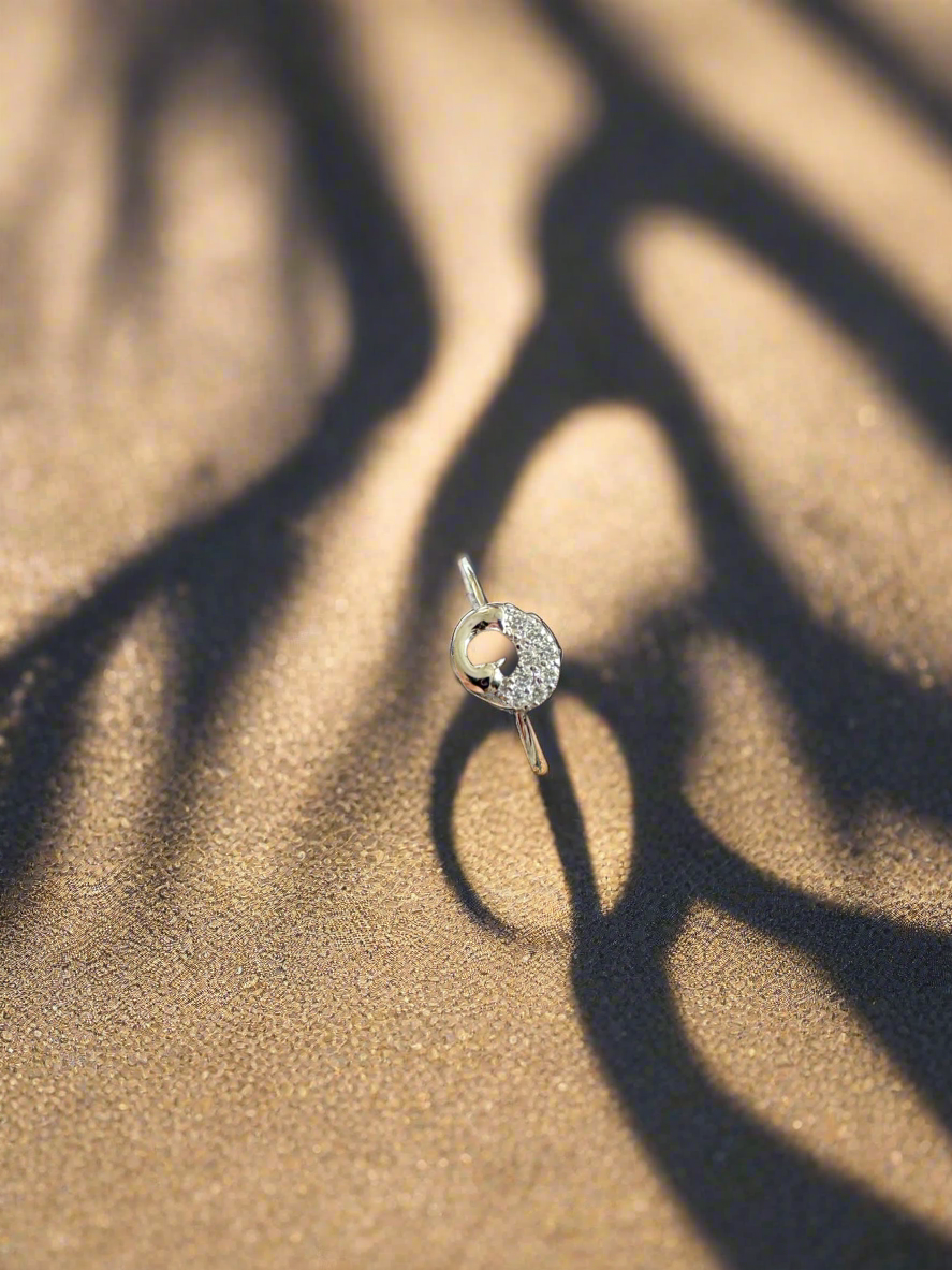 92.5 Silver Round Minimalistic Ring