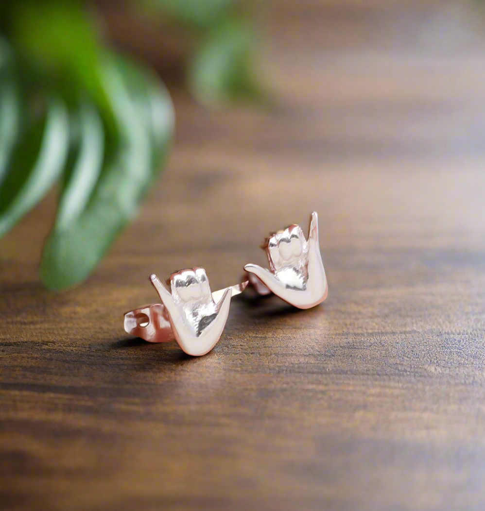 92.5 Silver Yo Stud Earrings