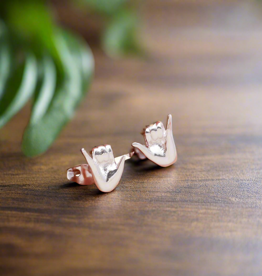 Silver Yo Stud Earrings