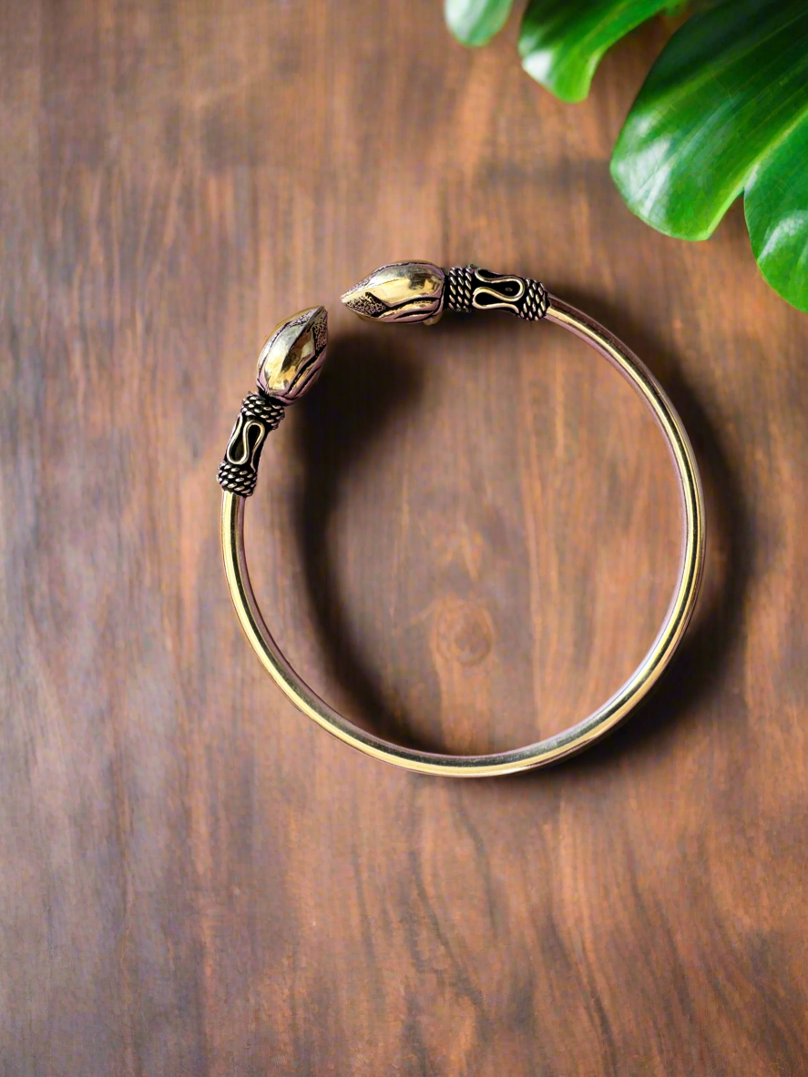 92.5 Antique Silver Lotus Bracelet