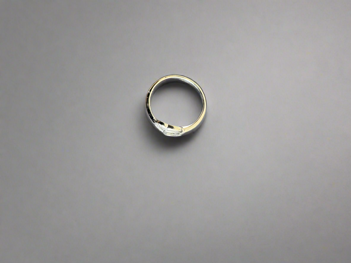 92.5 Silver Double Hearts Minimalistic Ring