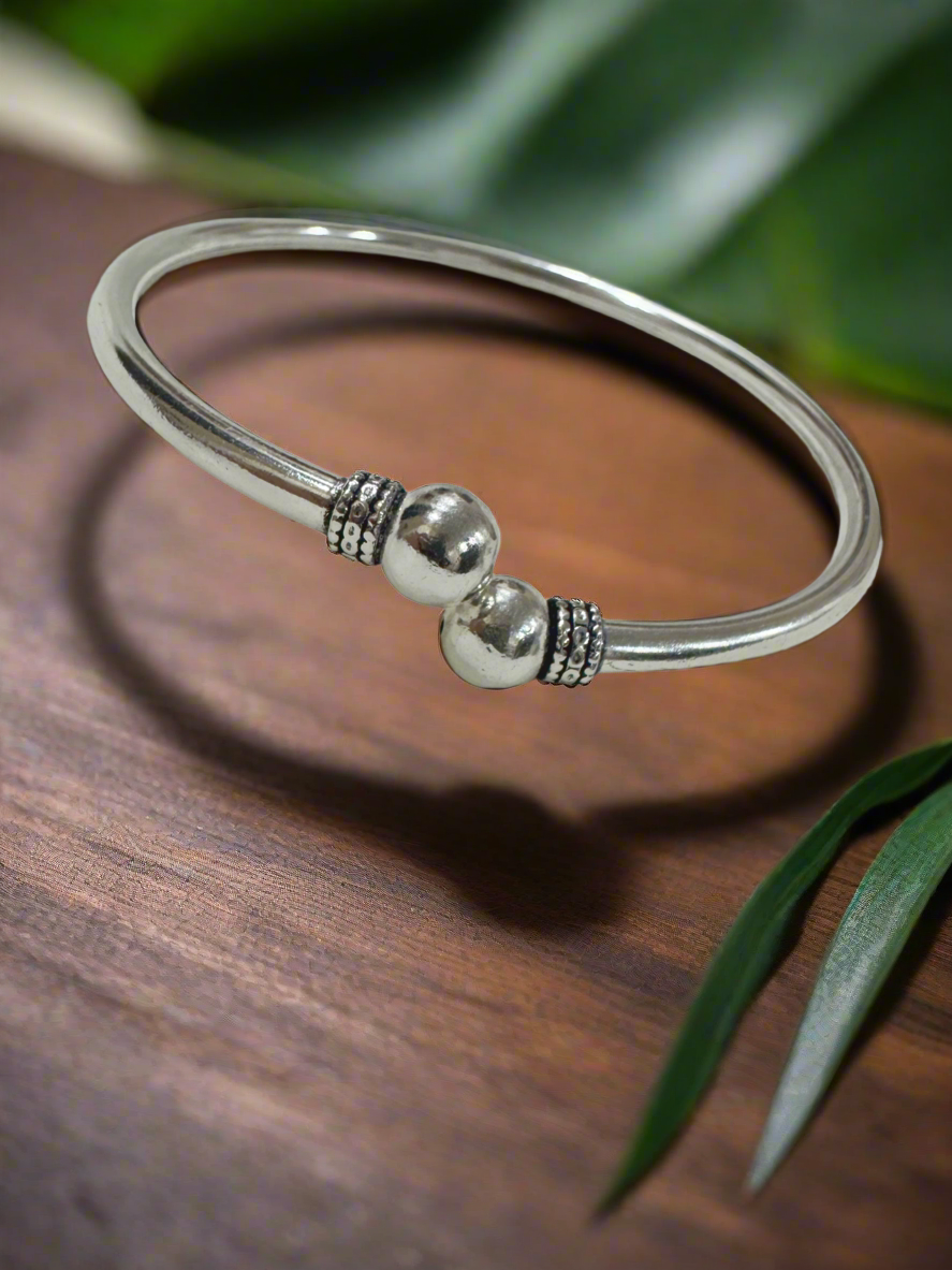 Tribal Ball 92.5 Silver Kada Anklet (Single Piece)