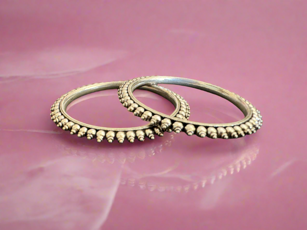 Silver Bangles Set