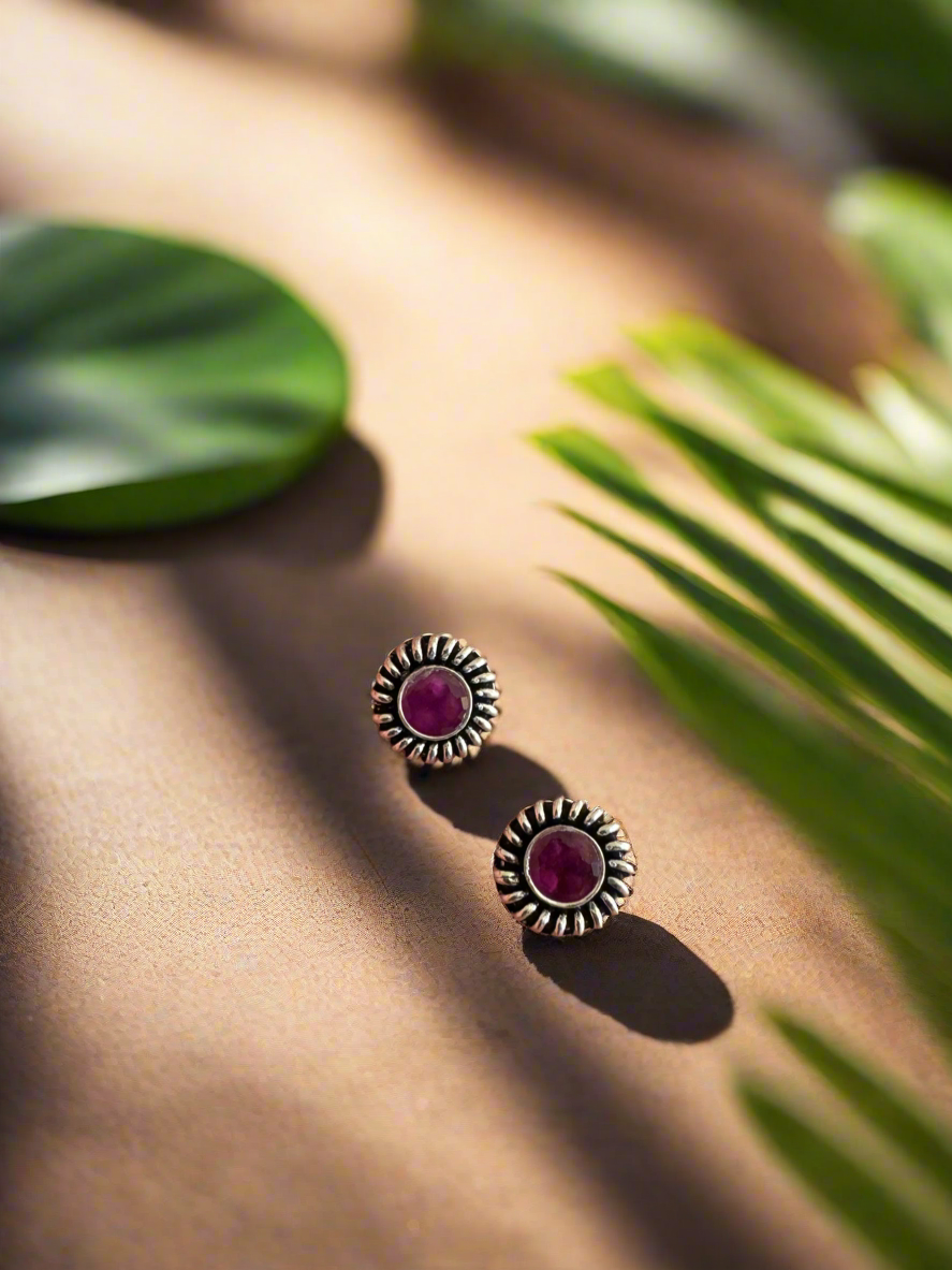 Silver 92.5 Various Colours Small Stud Earrings