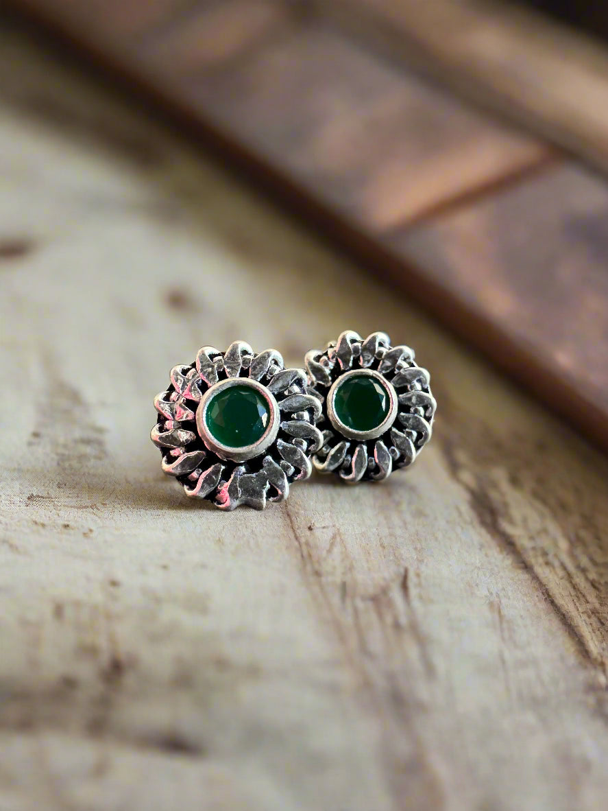 Silver 92.5 Various Colours Small Stud Earrings