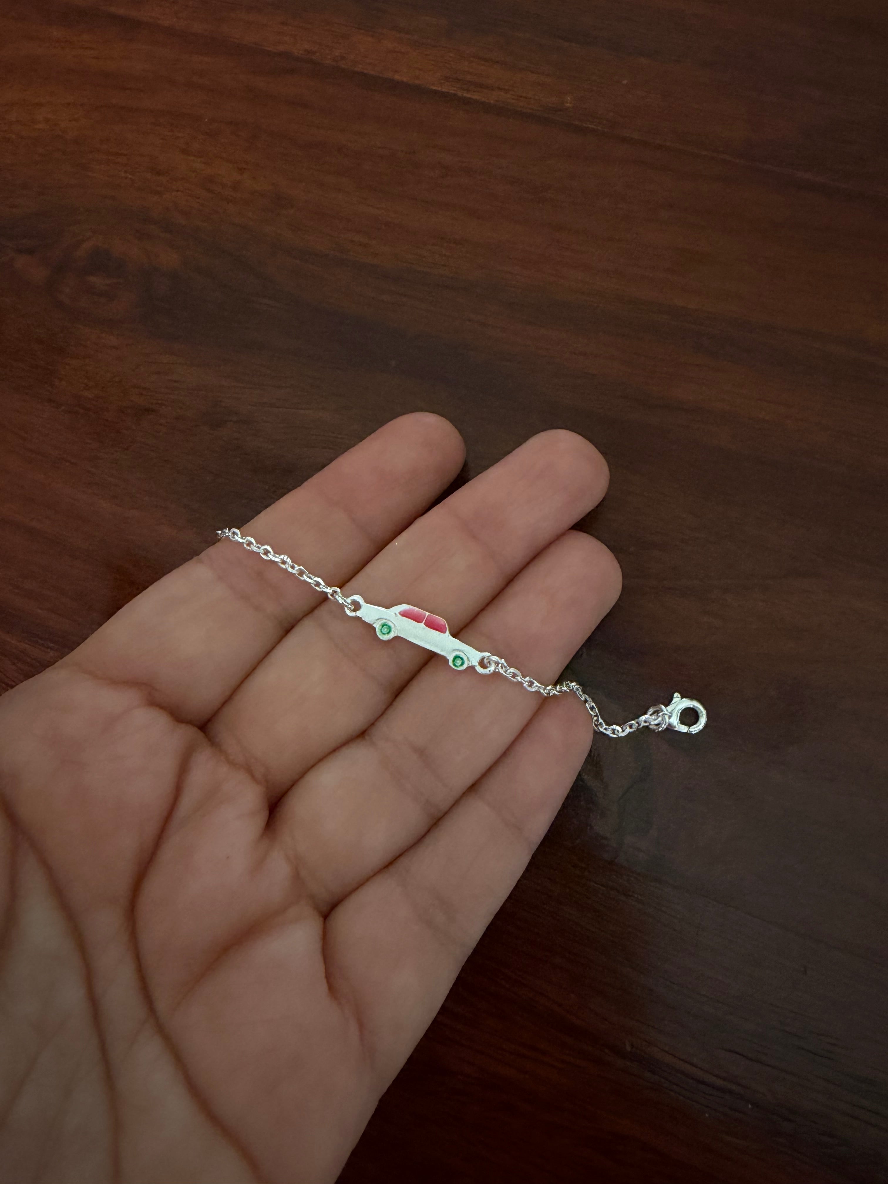 Kids Racer Car Silver Rakhi in 925 Sterling – Limited Edition