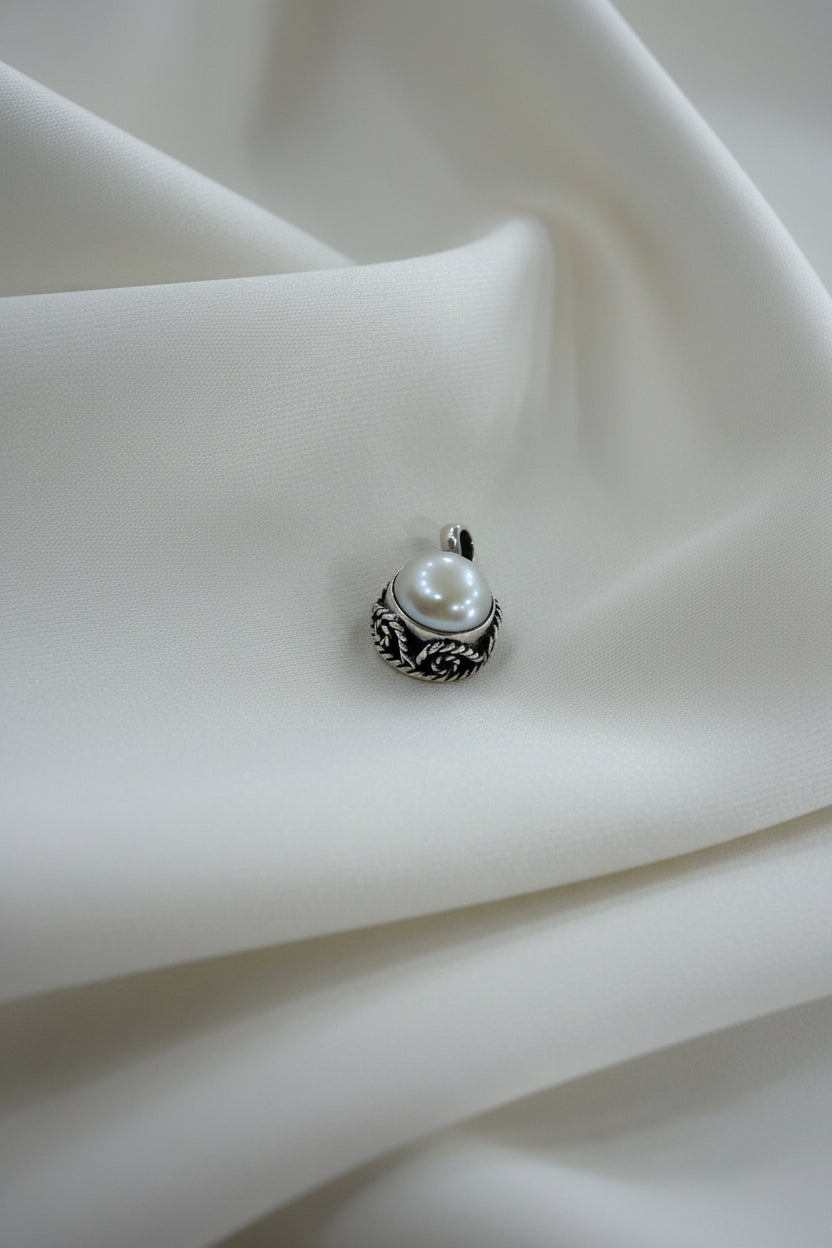 925 Silver White Pearl Classic Pendant (Without Chain)