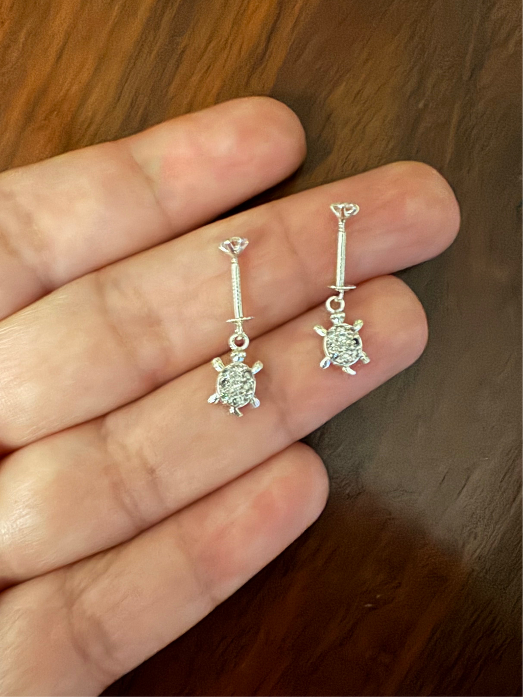 Everyday Bugadi - Lucky Turtle Helix Earrings - 92.5 Silver