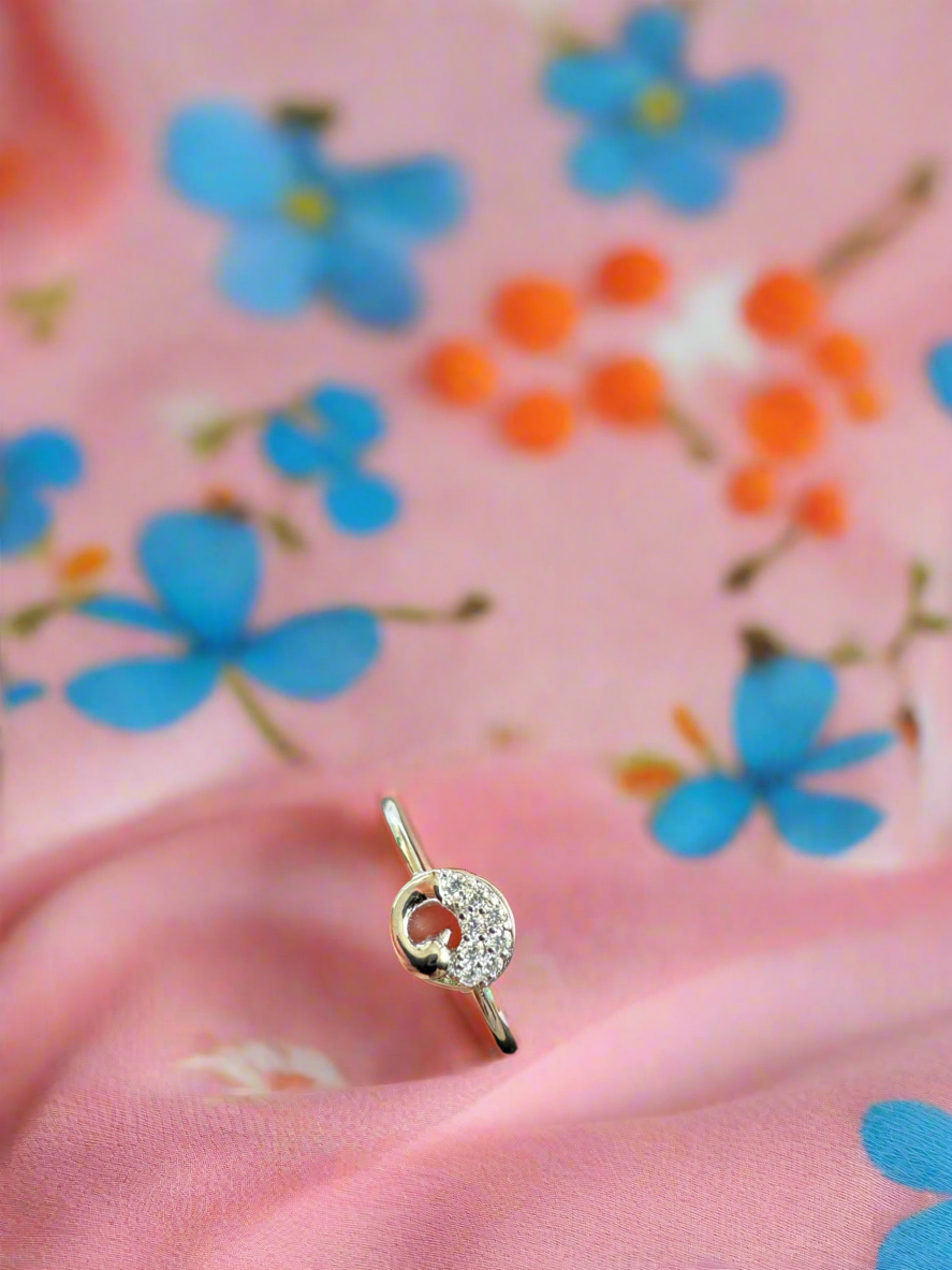 92.5 Silver Round Minimalistic Ring