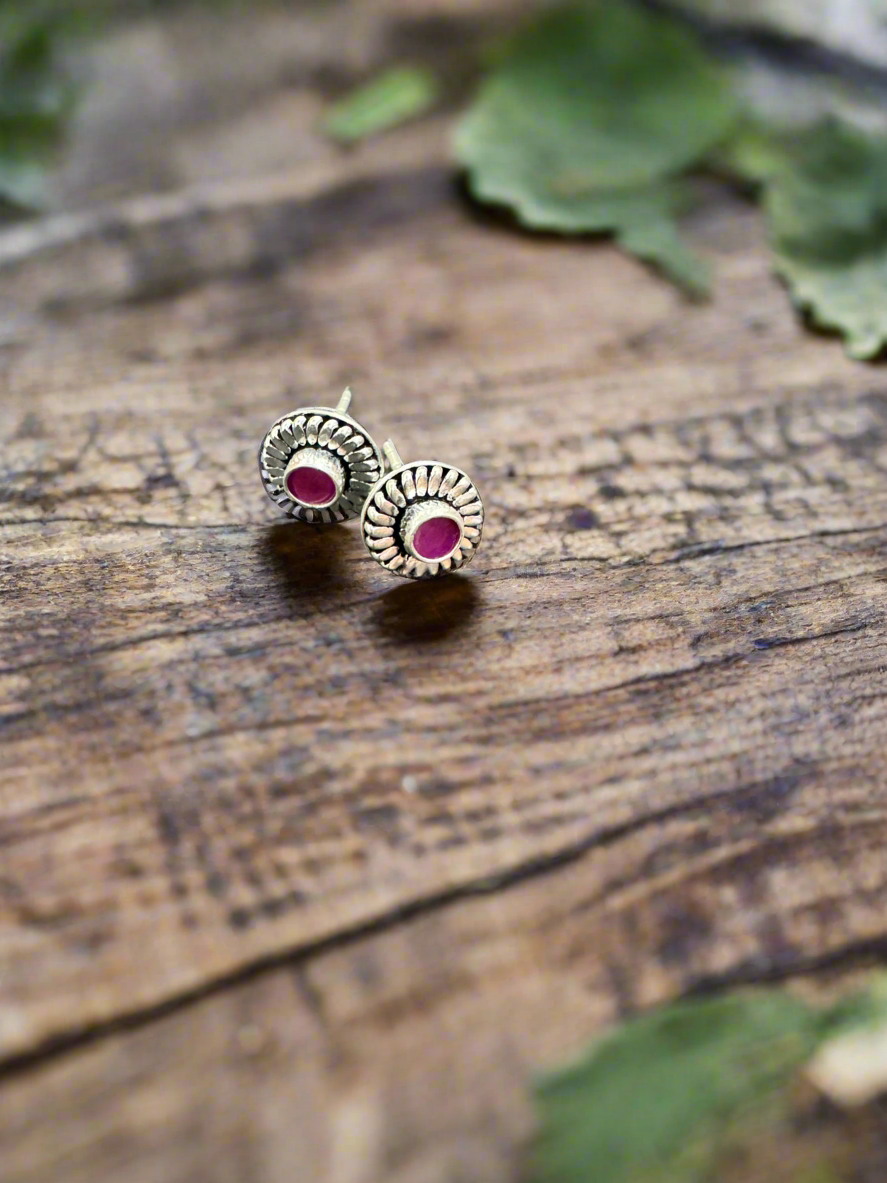 Silver 92.5 Various Colours Small Stud Earrings