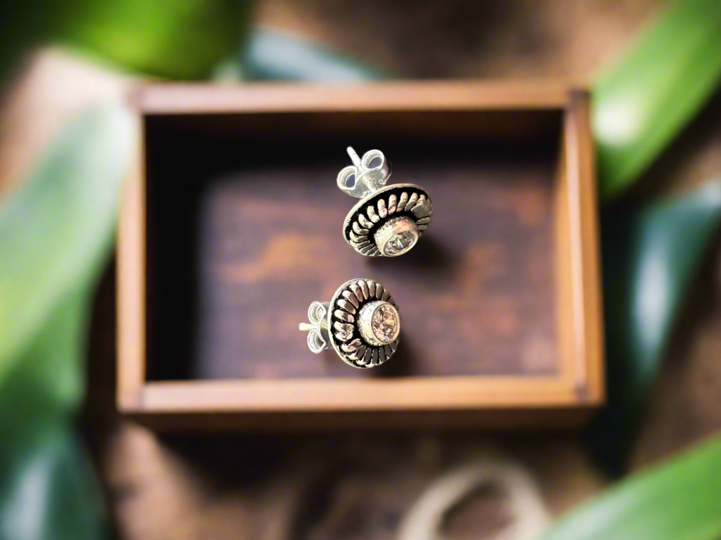 Silver 92.5 Various Colours Small Stud Earrings