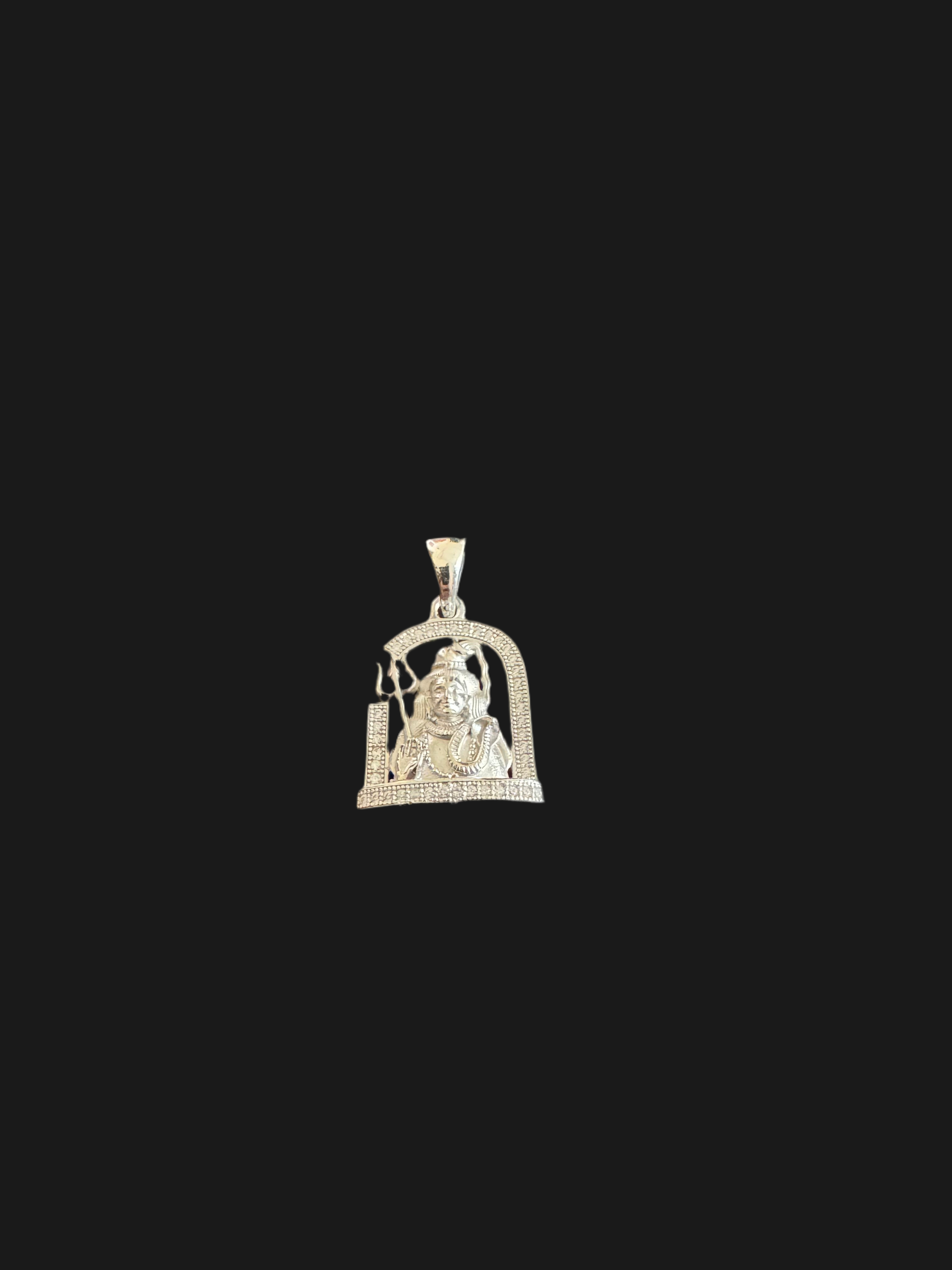 92.5 Silver Unisex Shiva Pendant (Without Chain)