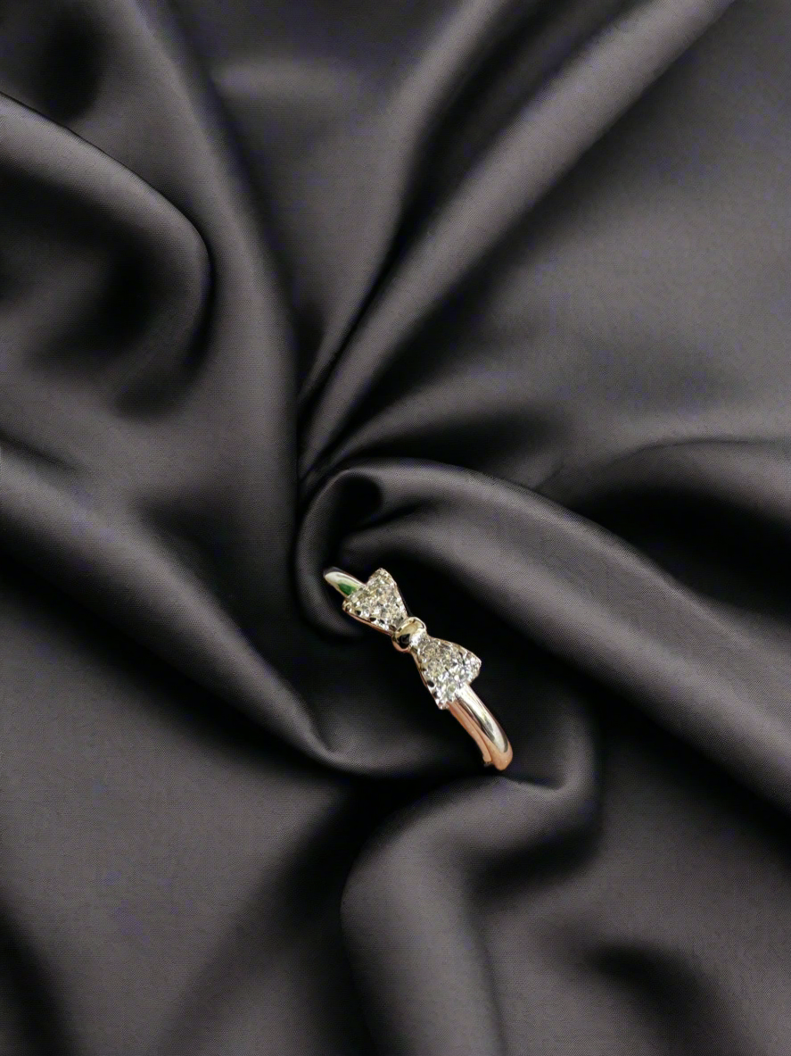 Silver Bow Minimalistic Ring 92.5 Silver