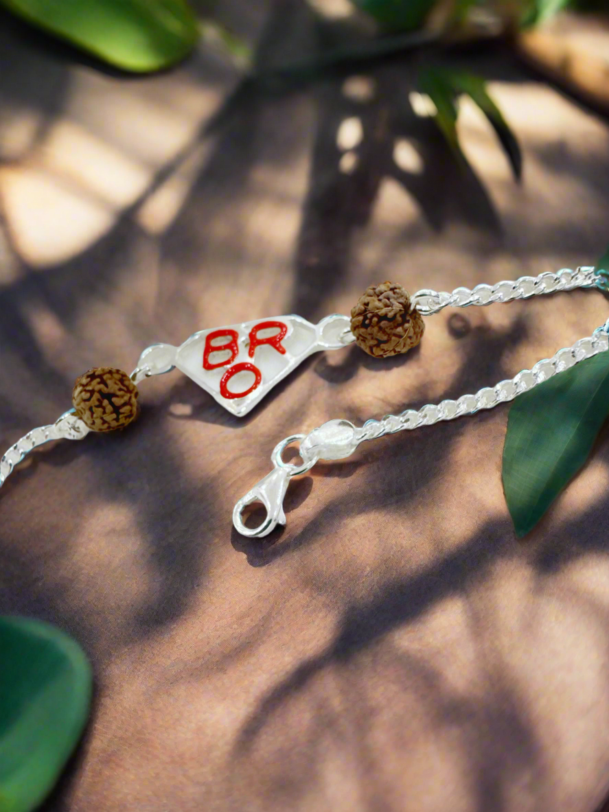 Bro Rakhi in Pure 92.5 Silver – Gift-Ready Keepsake Rakhi