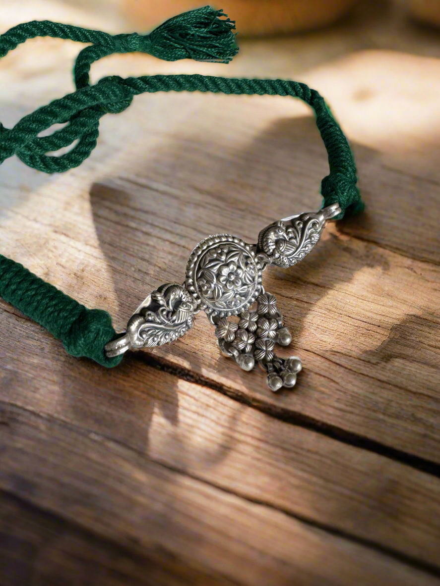 Pankhudi – 92.5 Silver Tribal Choker Handcrafted