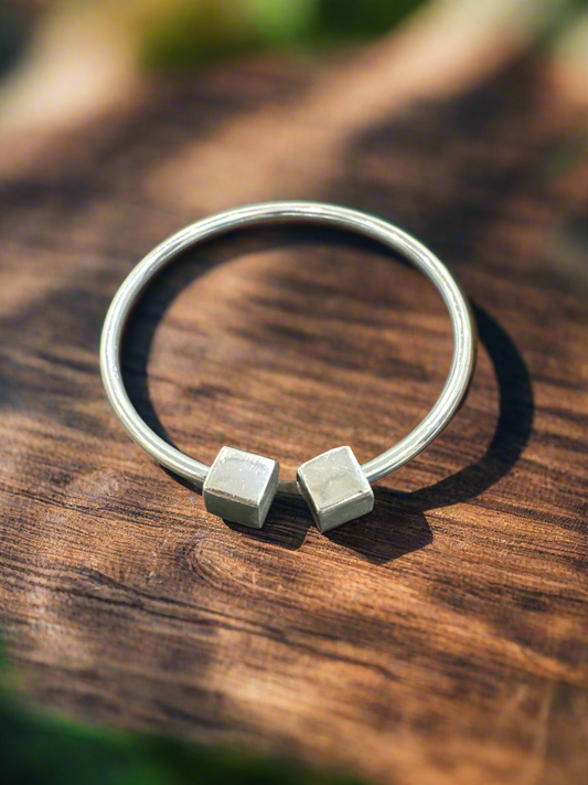 Silver Cubes Bracelet