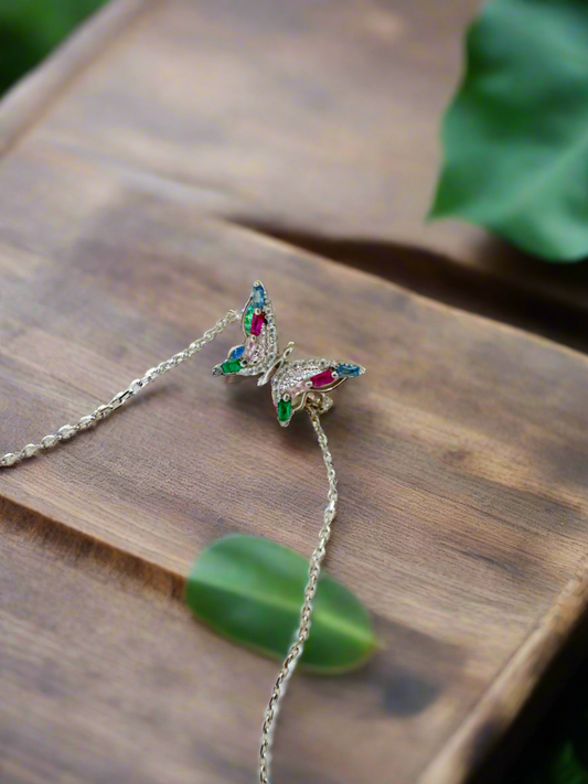 Eira Titli – 92.5 Silver Butterfly Charm Minimalistic Bracelet