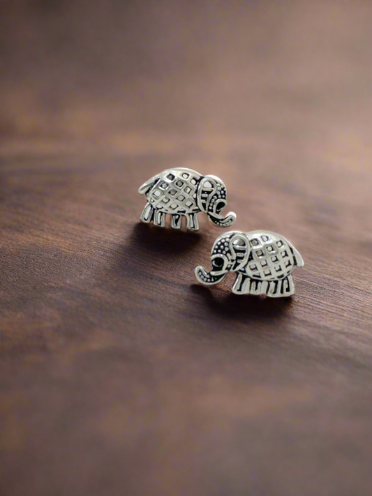 Haathi Charm Earrings – 92.5 Silver Handcrafted