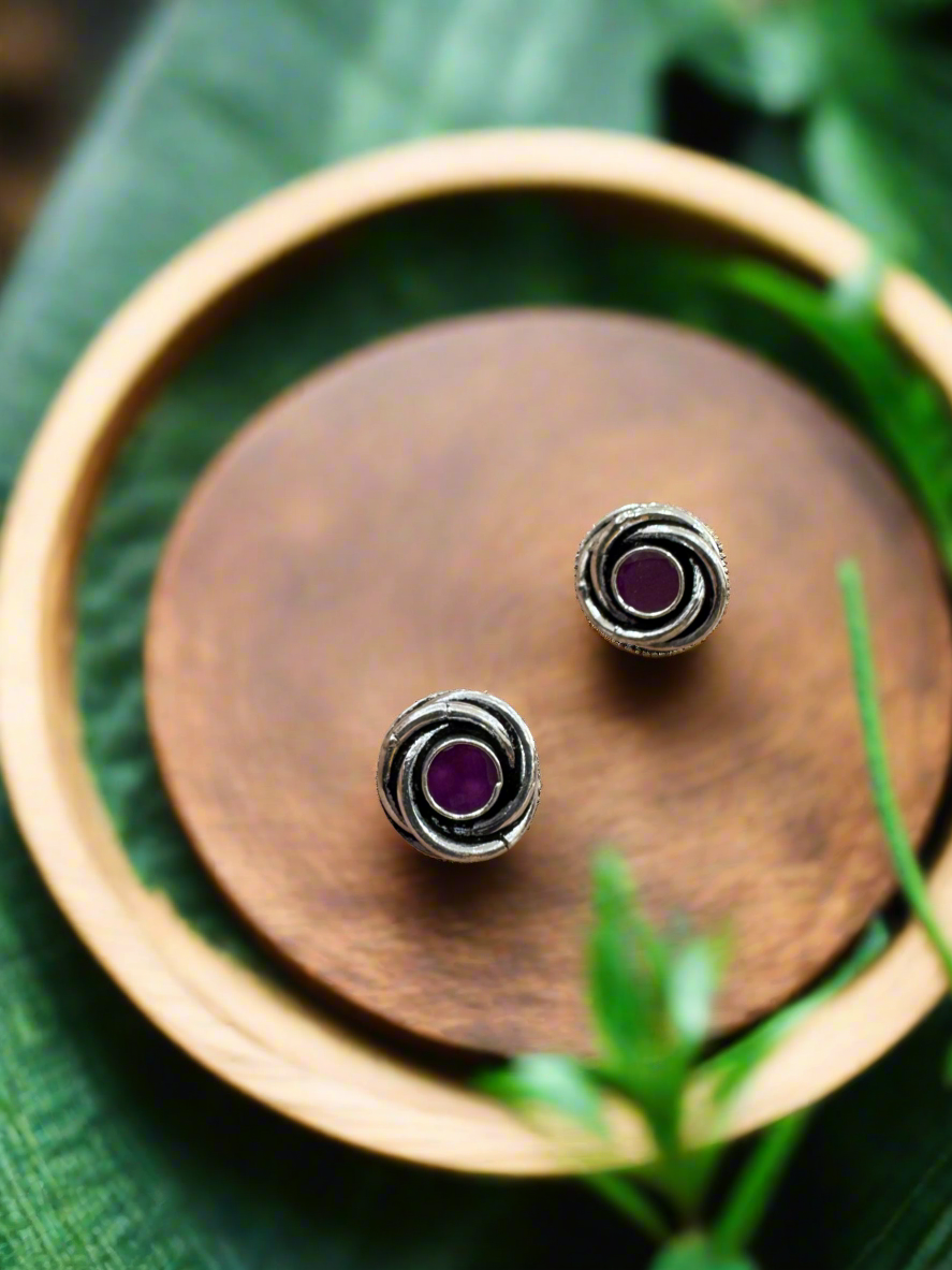 Silver 92.5 Various Colours Small Stud Earrings