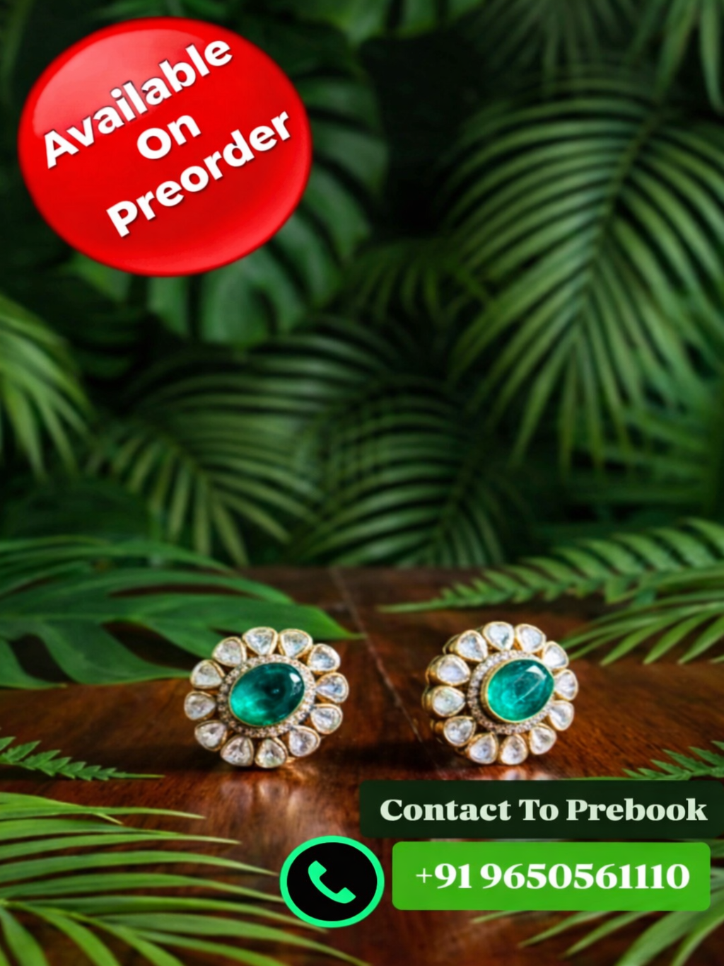 Amara - Gold Plated 925 Silver Moissonite Studs - Handcrafted