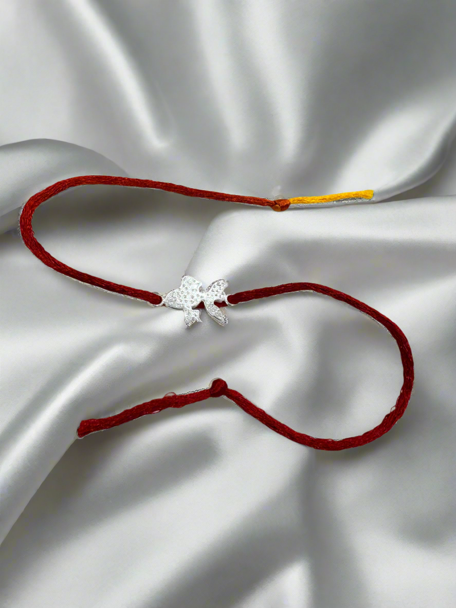Kids Handcrafted Jalpari Rakhi - Pure 925 Silver