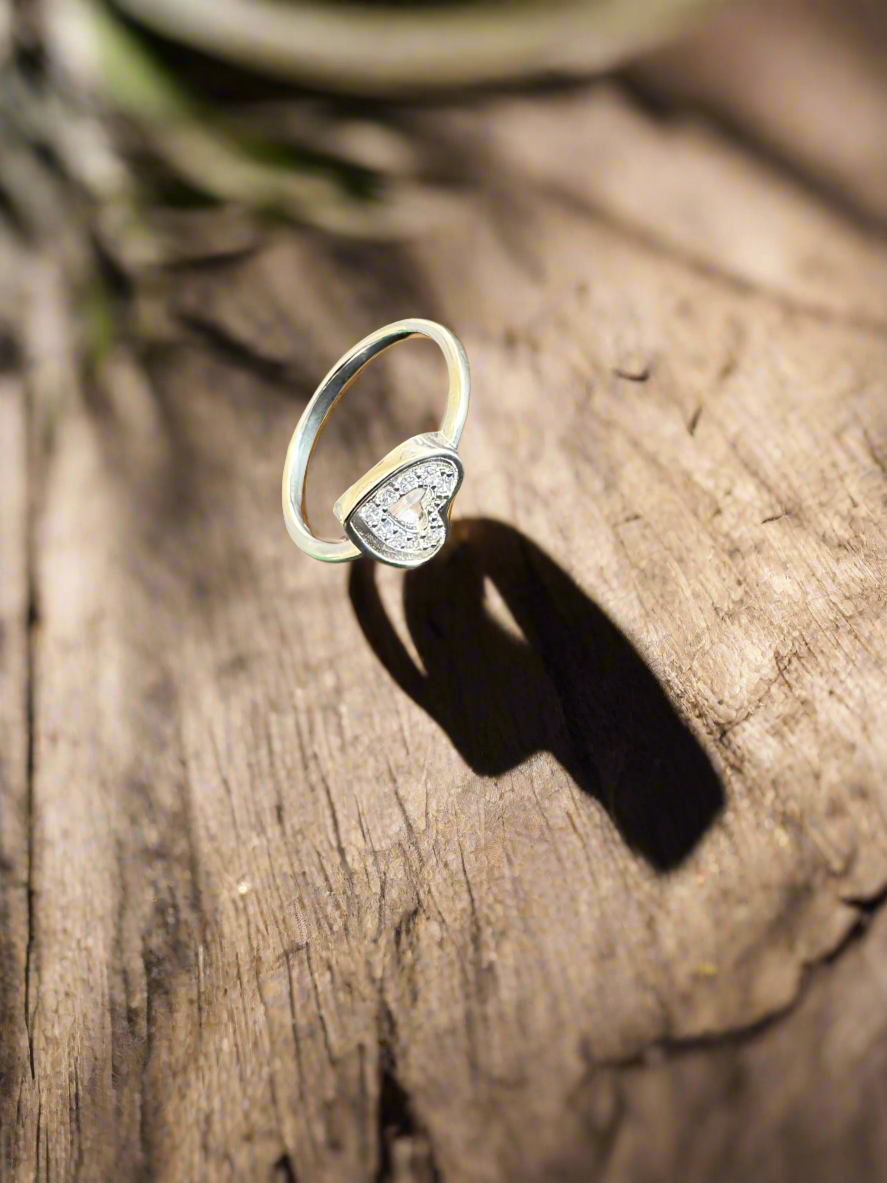 92.5 Silver Heart Minimalistic Ring