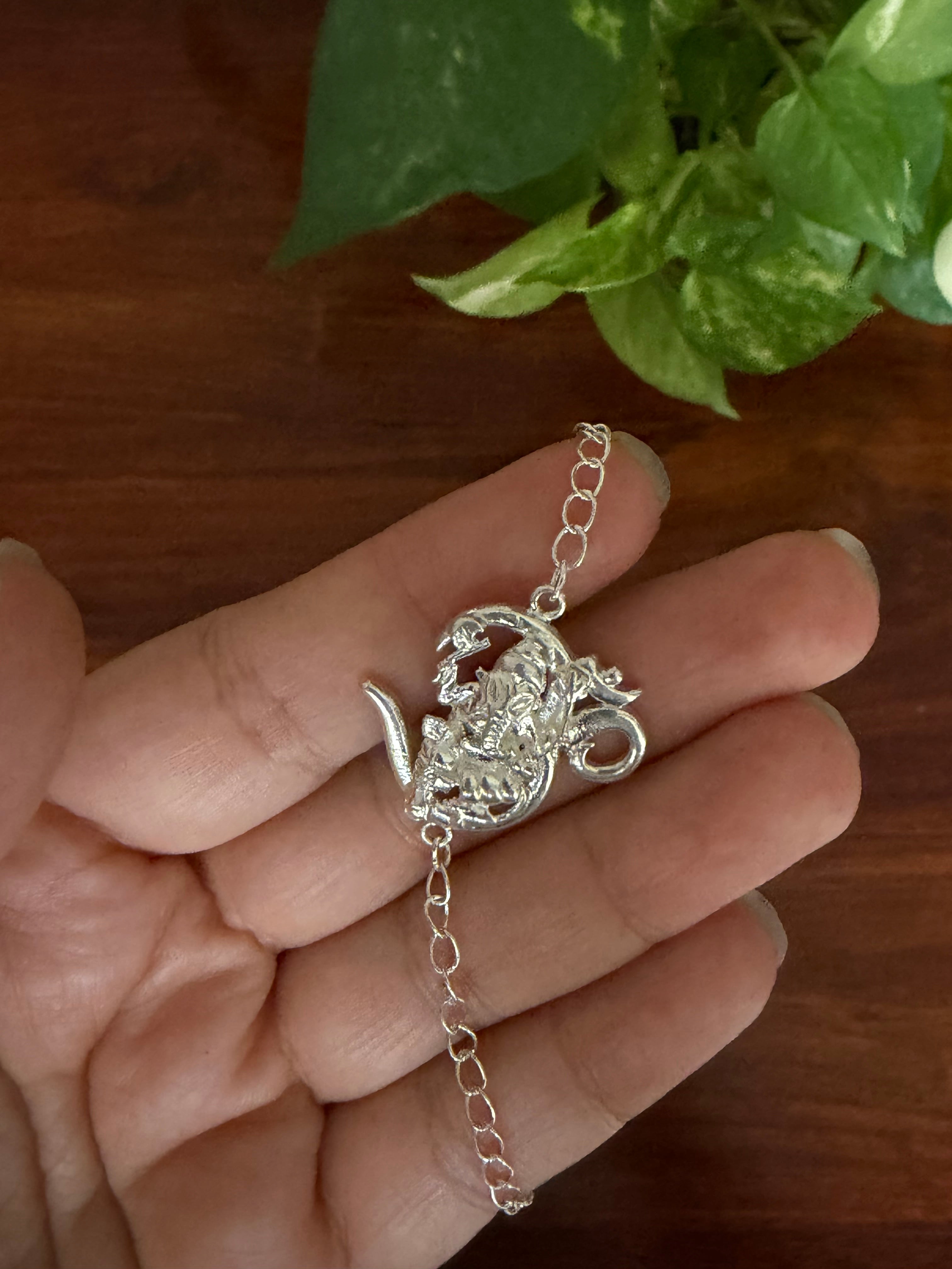 OM Ganesha Bracelet Rakhi - Hancrafted 925 Silver