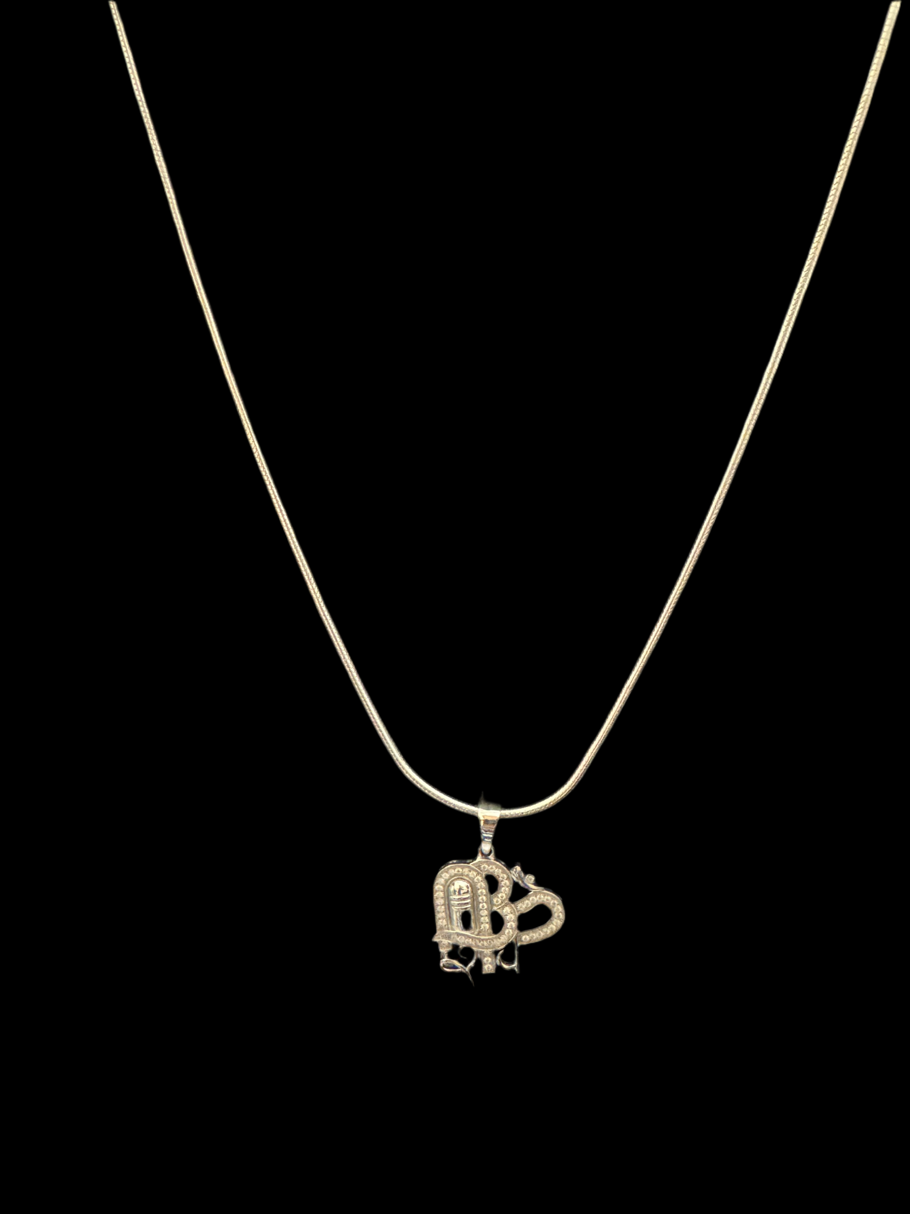 92.5 Silver Unisex Om and Shivaling Pendant (without Chain)