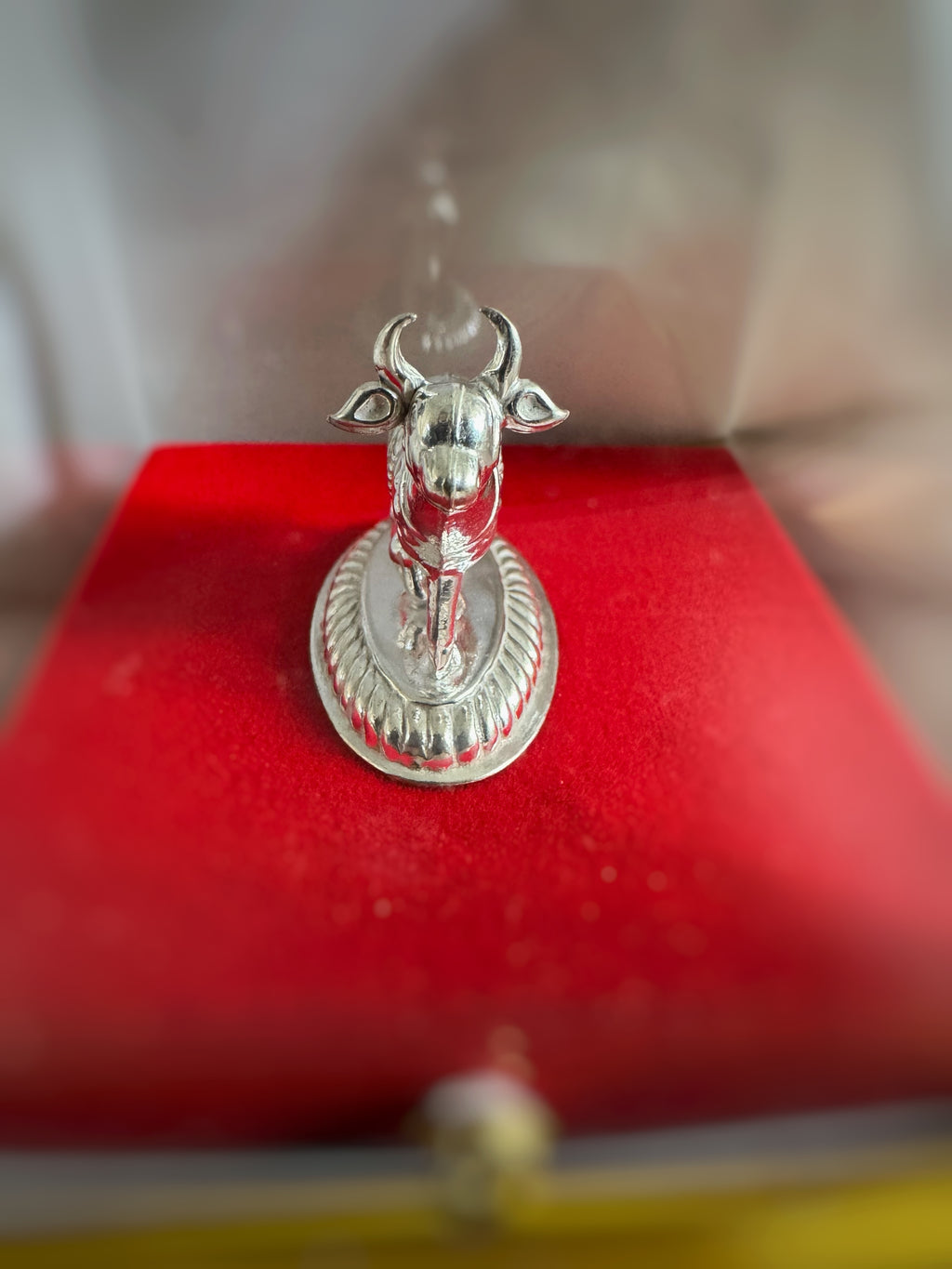 Kamdhenu Cow with Calf Idol (500 Silver)