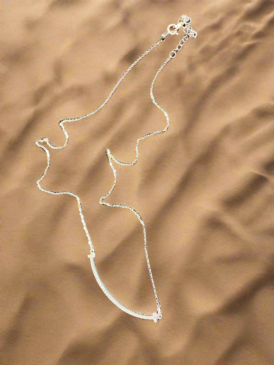 Silver Pendant Minimalistic Necklace