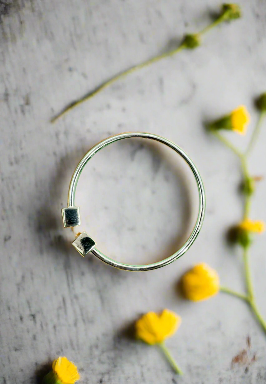 Silver Cubes Bracelet