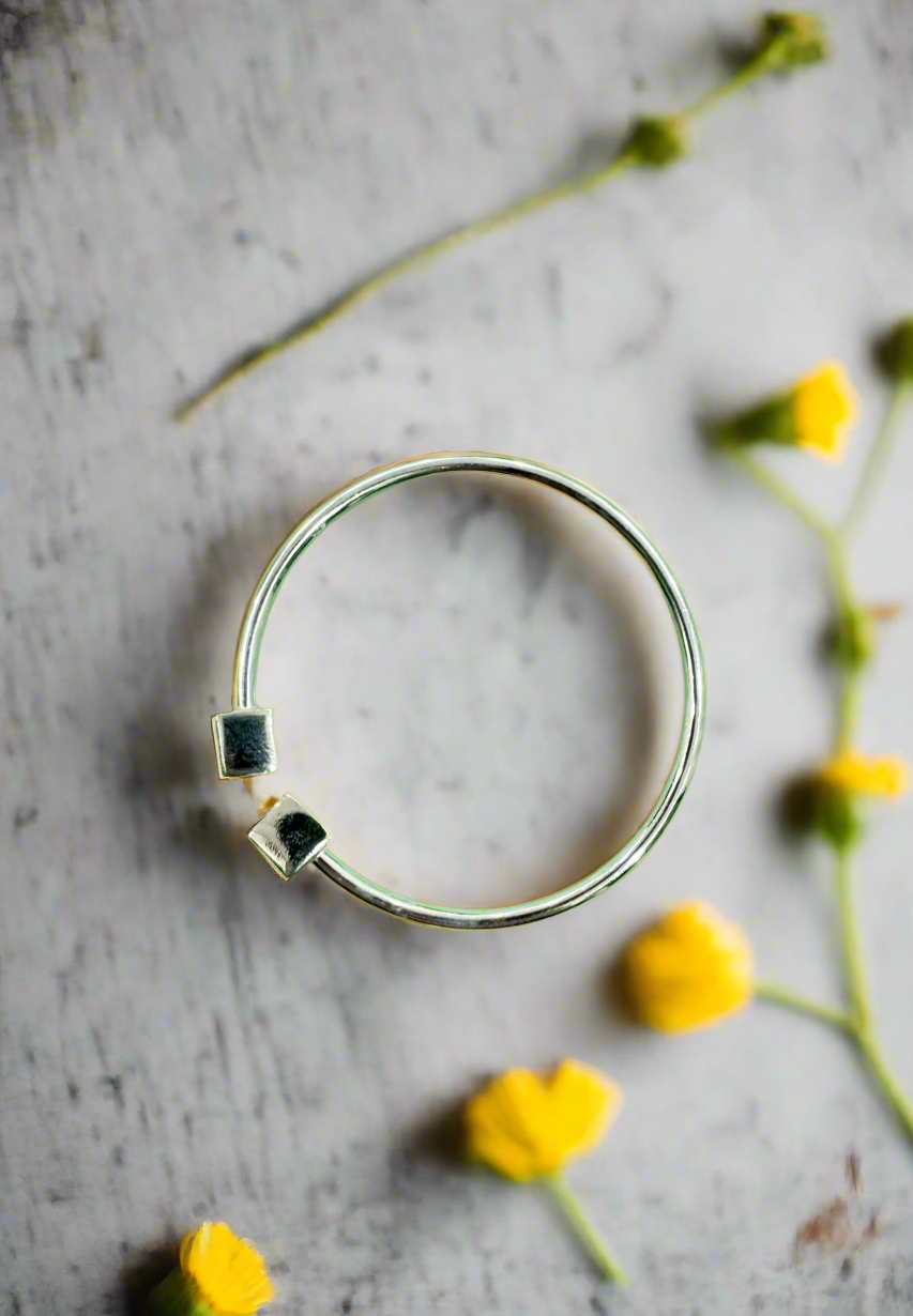 92.5 Silver Cubes Bracelet