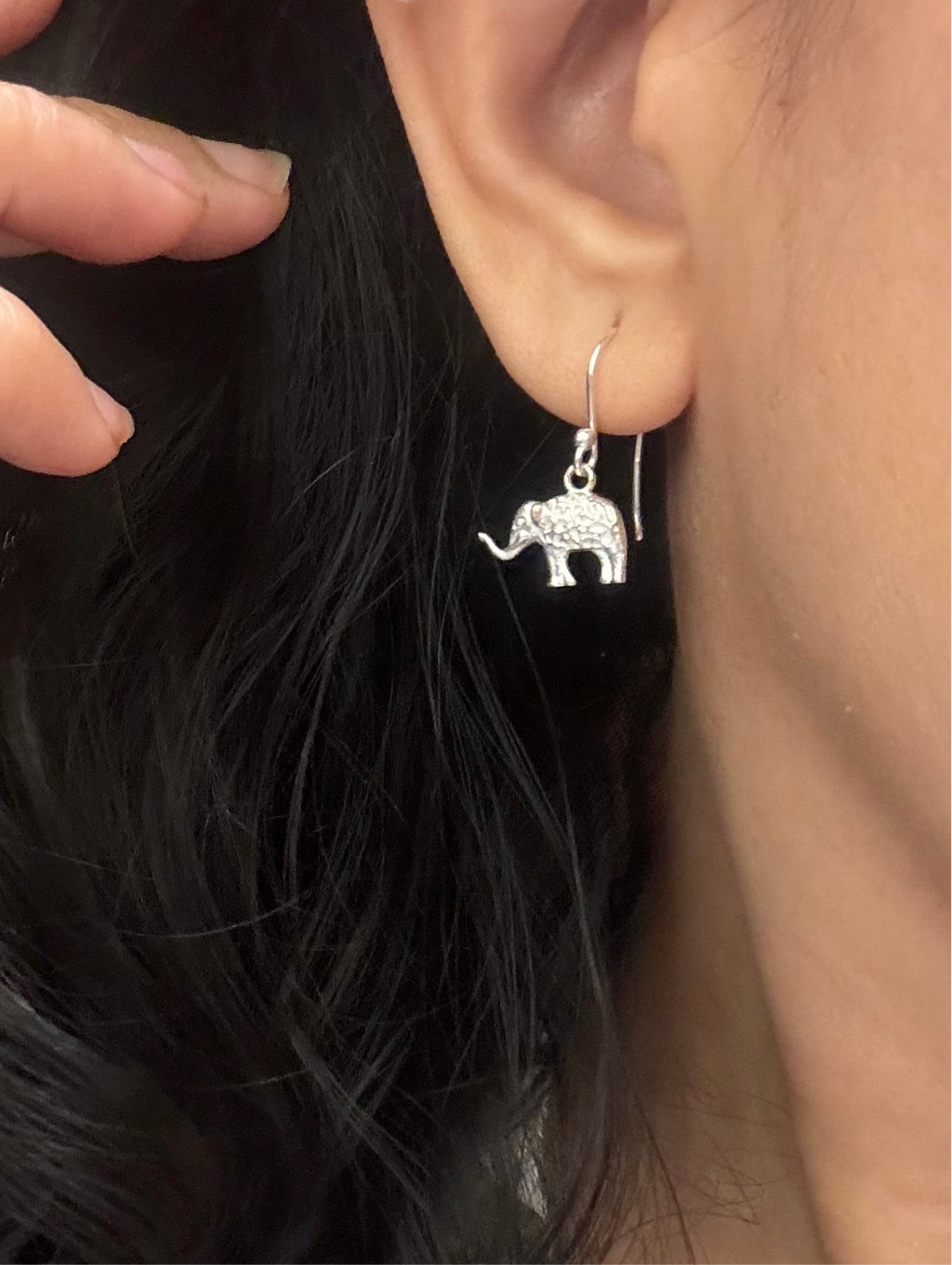 Haathi Shobha 92.5 Silver Drop Earrings - Handcrafted