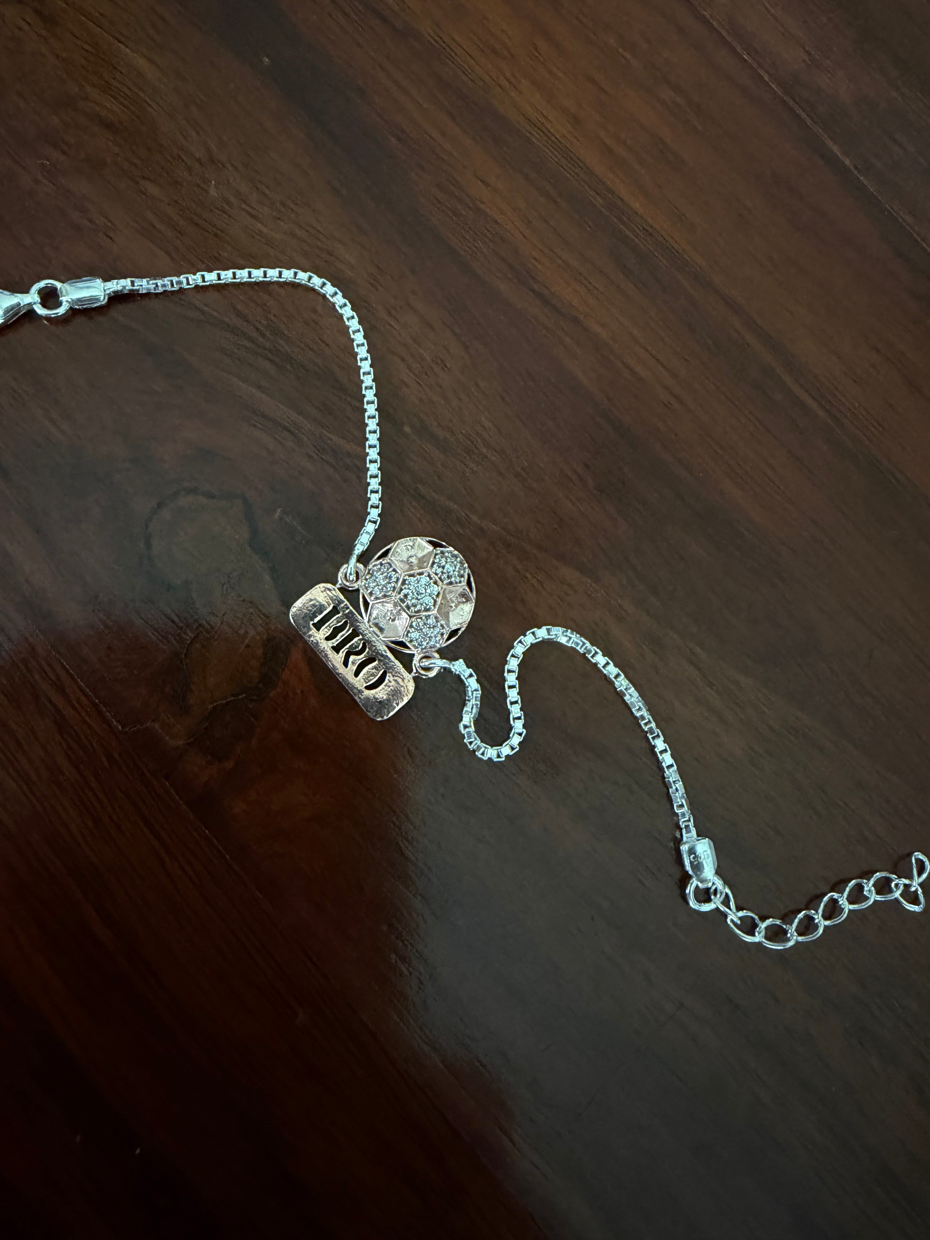 Football Bracelet Rakhi - 925 Silver